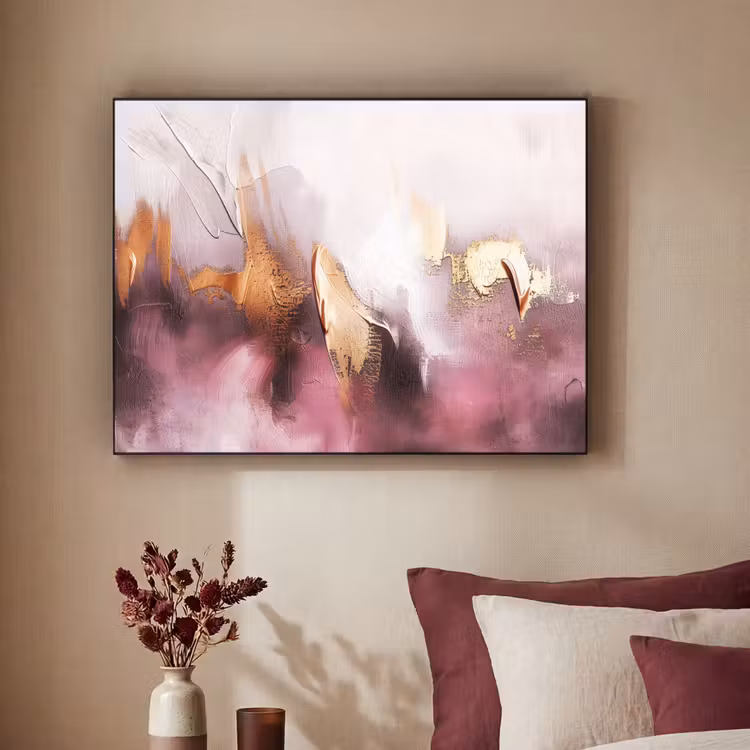 Art Frame - Paars - Abstract - Verf - Goud — 3