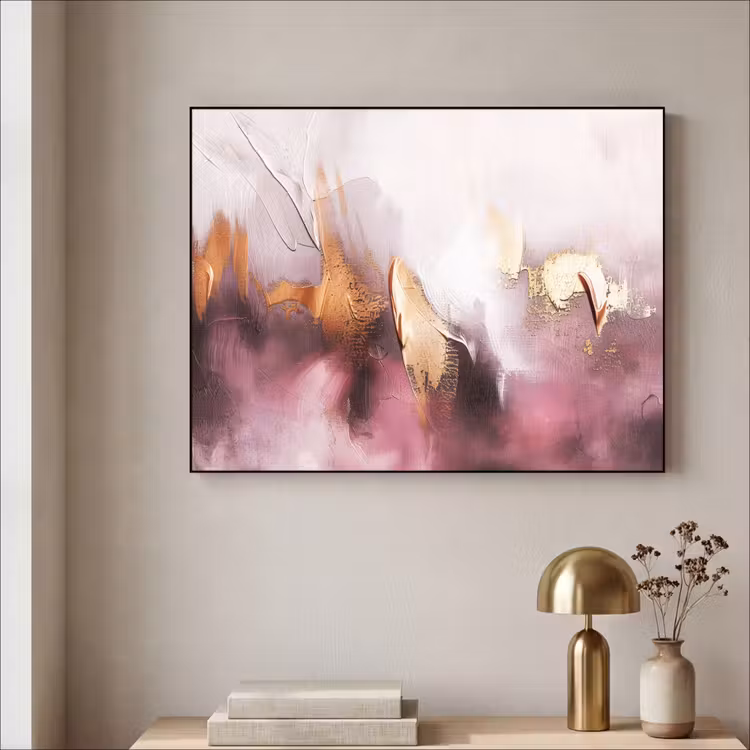 Art Frame - Paars - Abstract - Verf - Goud — 5