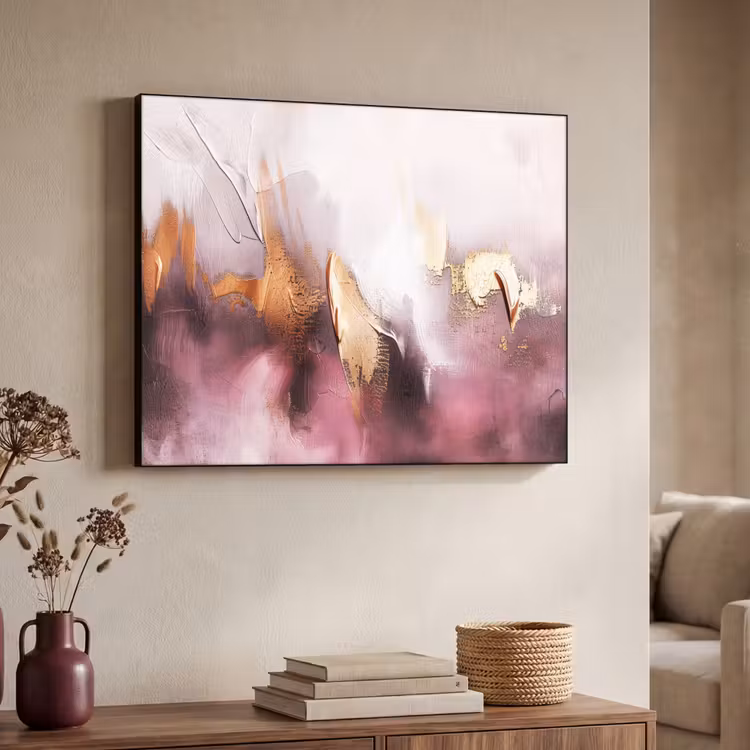 Art Frame - Paars - Abstract - Verf - Goud — 7