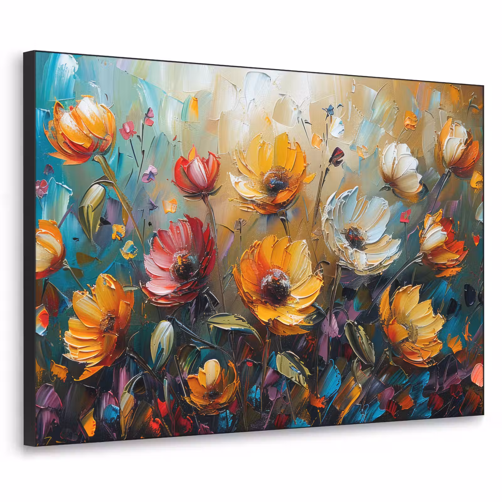 Art Frame - Bloemen - Verf - Kunst - Modern — 1