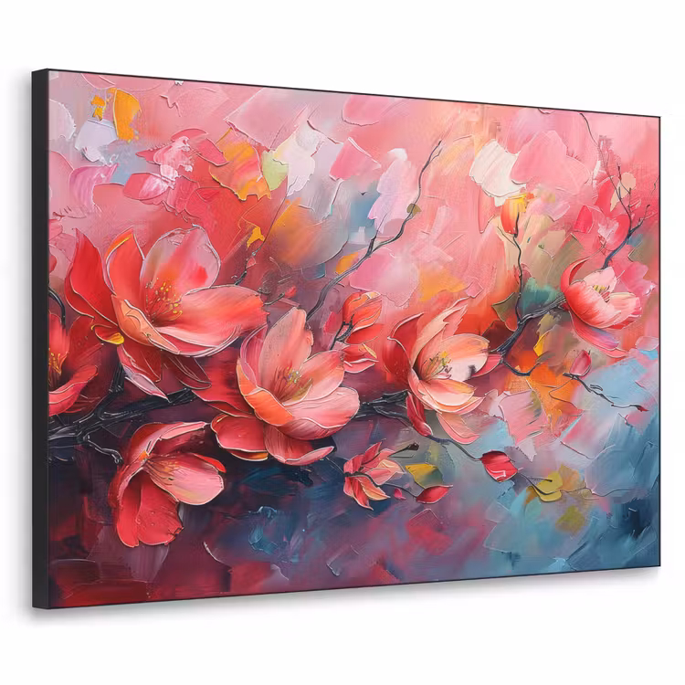 Art Frame - Bloemen - Roze - Natuur- Kunst - Abstract — 1