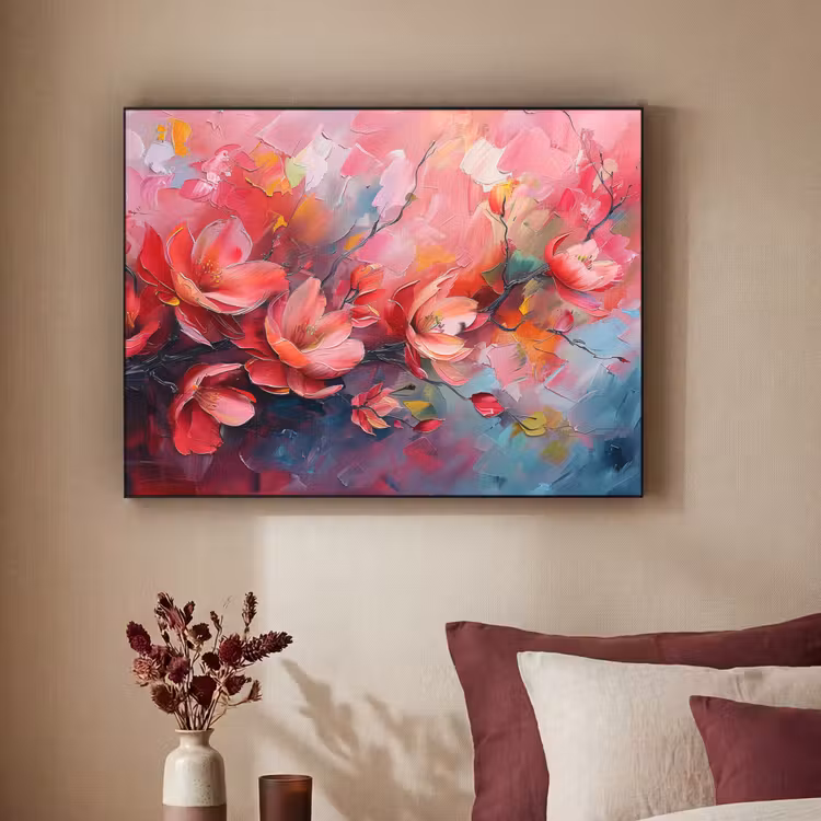 Art Frame - Bloemen - Roze - Natuur- Kunst - Abstract — 3