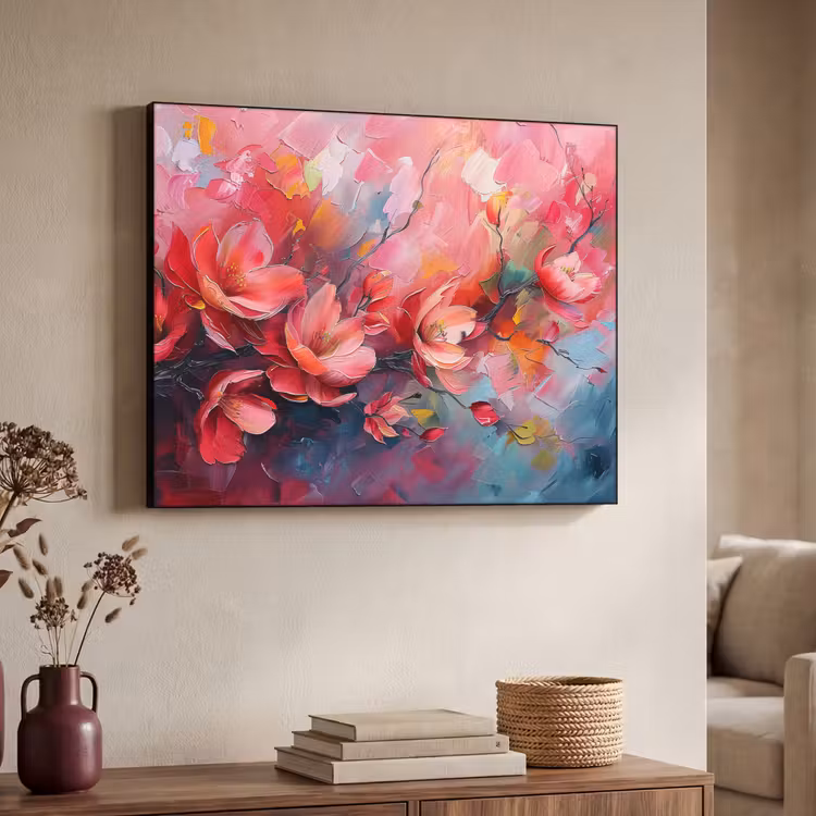 Art Frame - Bloemen - Roze - Natuur- Kunst - Abstract — 7