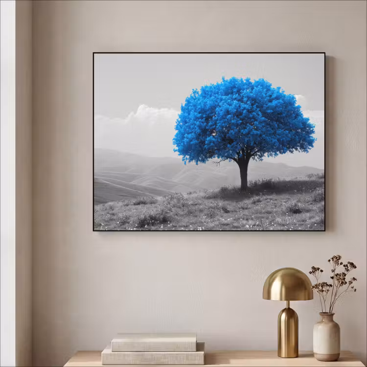 Art Frame - Boom - Natuur - Blauw - Zwart wit — 5