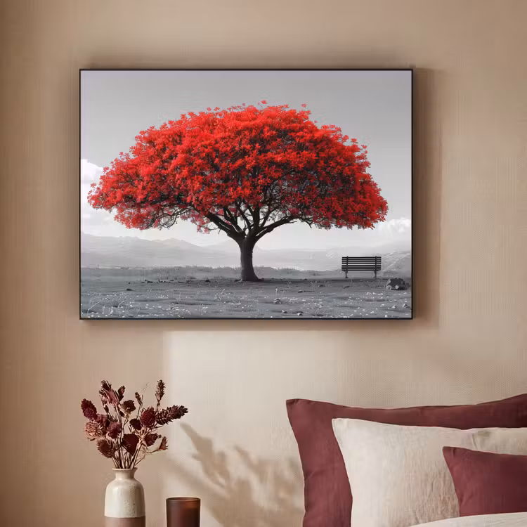 Art Frame - Boom - Rood - Natuur - Zwart wit — 3