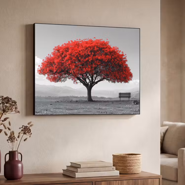 Art Frame - Boom - Rood - Natuur - Zwart wit — 7