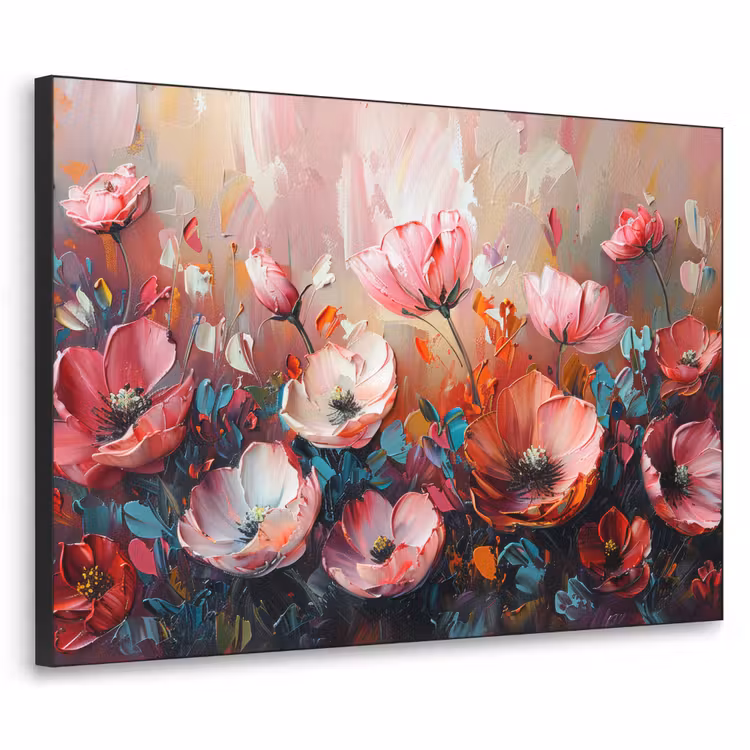 Art Frame - Klaprozen - Roze - Bloemen - Botanisch - Kunst — 1