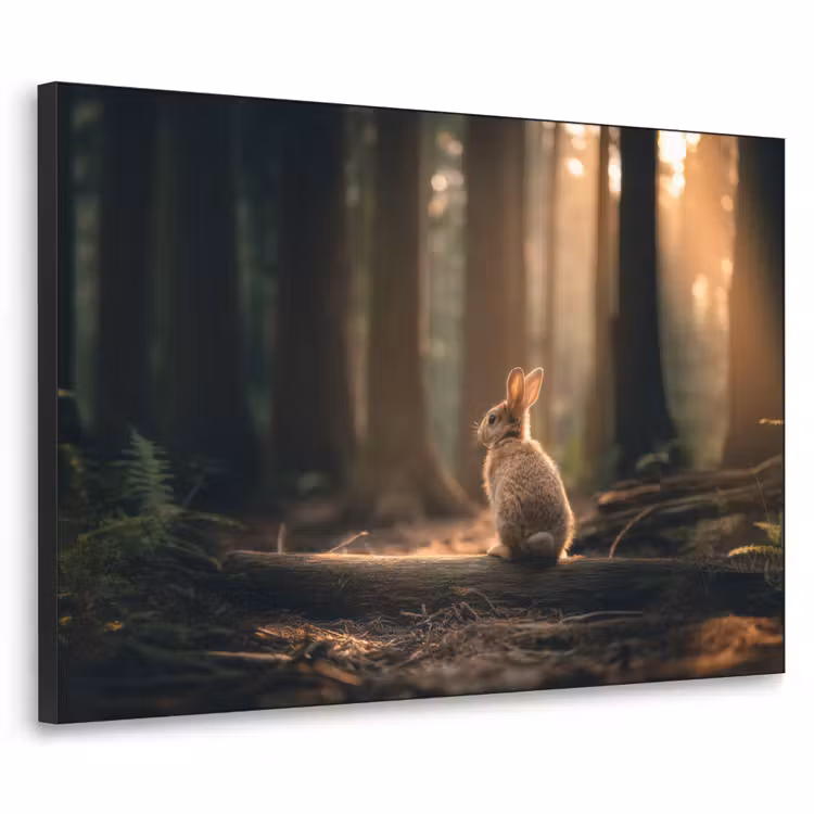 Art Frame - Konijn - Bos - Zonnestralen — 1