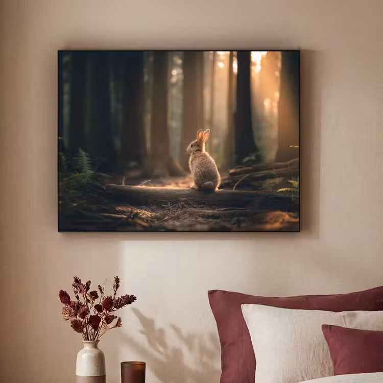 Art Frame - Konijn - Bos - Zonnestralen — 3