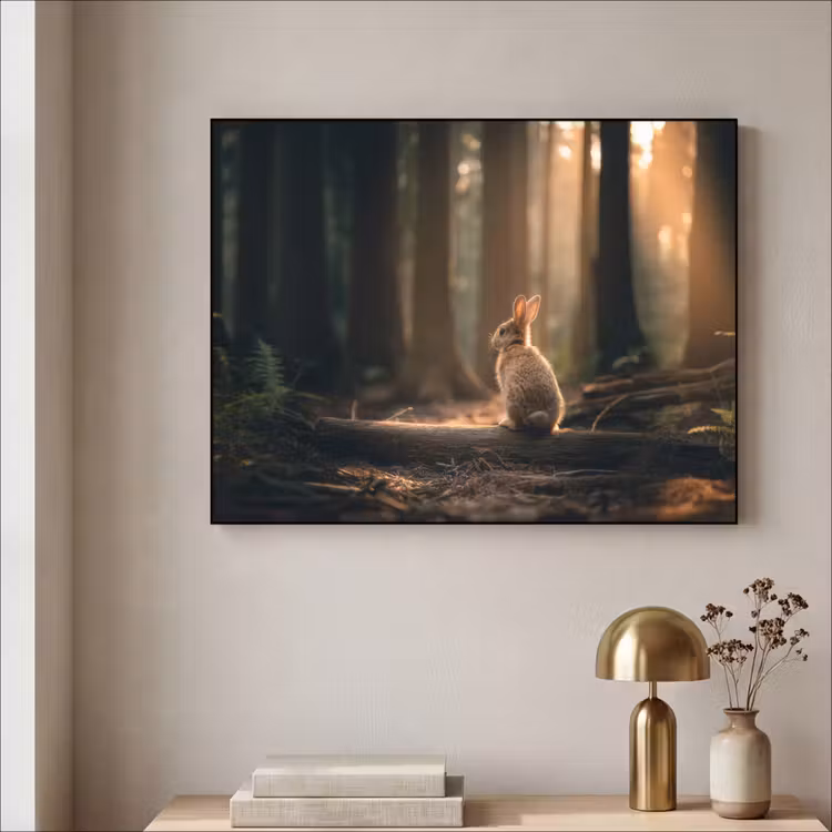 Art Frame - Konijn - Bos - Zonnestralen — 5
