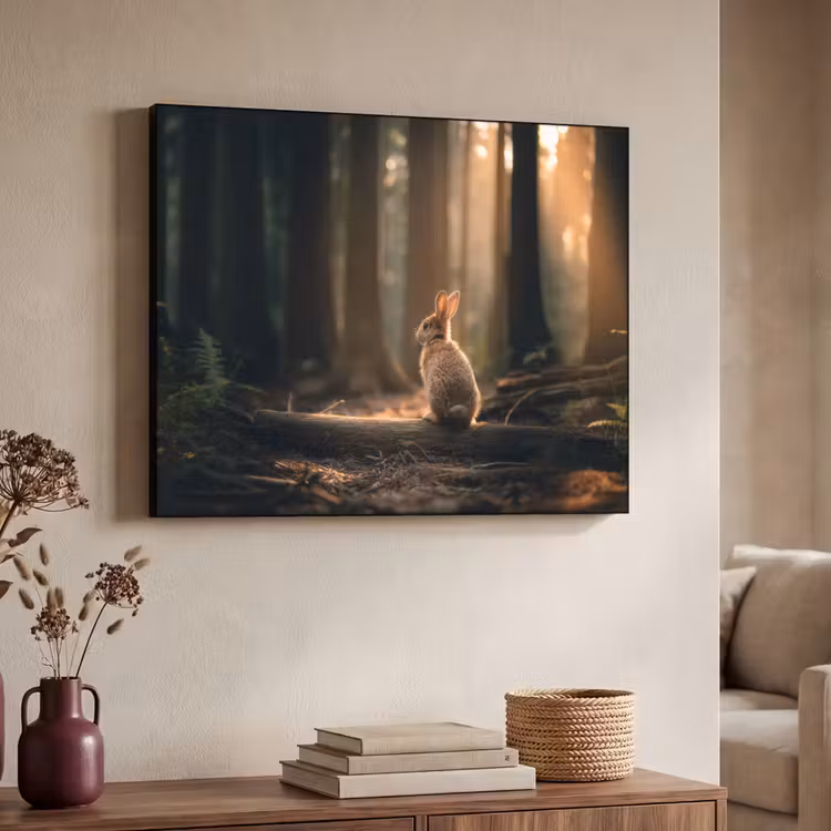 Art Frame - Konijn - Bos - Zonnestralen — 7