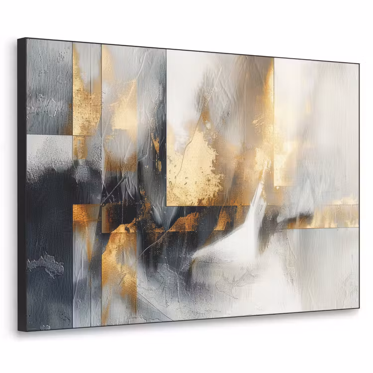 Art Frame - Kunst - Goud - Zilver - Abstract — 1