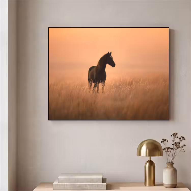 Art Frame - Paard - Grasveld - Zonsondergang — 5