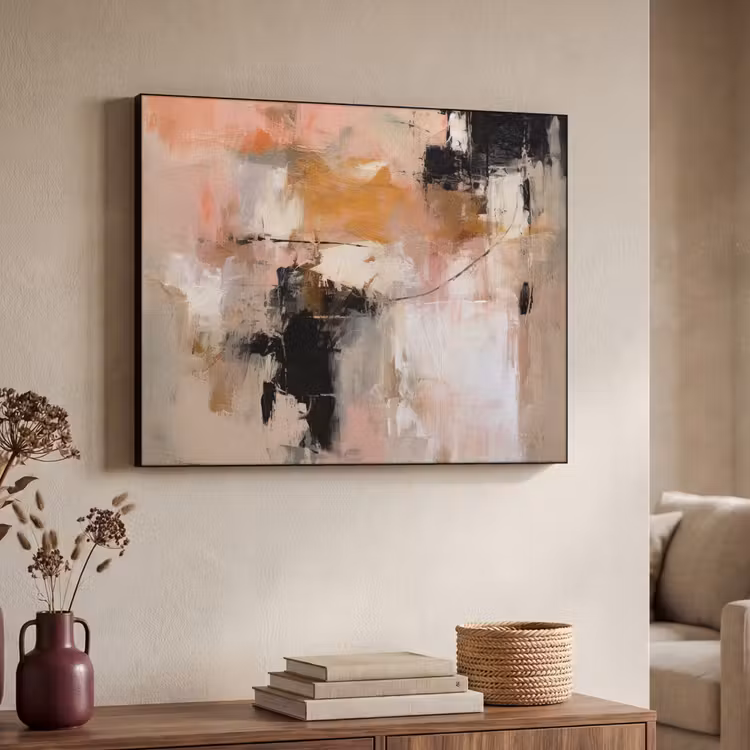 Art Frame - Kunst - Abstract - Beige - Verf — 7