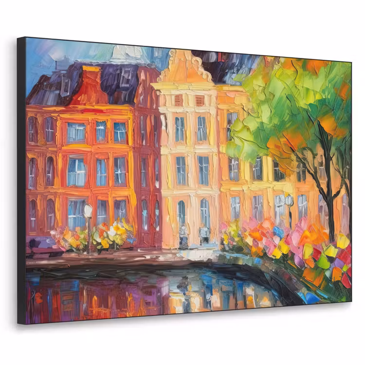 Art Frame - Olieverf - Amsterdam - Kunst - Kleurrijk — 1