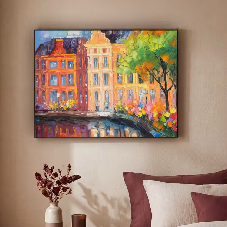 Art Frame - Olieverf - Amsterdam - Kunst - Kleurrijk — 3