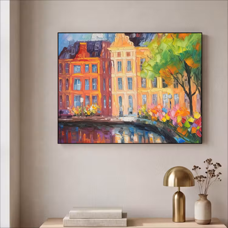 Art Frame - Olieverf - Amsterdam - Kunst - Kleurrijk — 5