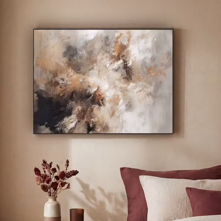 Art Frame - Verf - Abstract - Beige - Kunst — 3