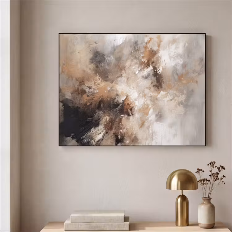 Art Frame - Verf - Abstract - Beige - Kunst — 5