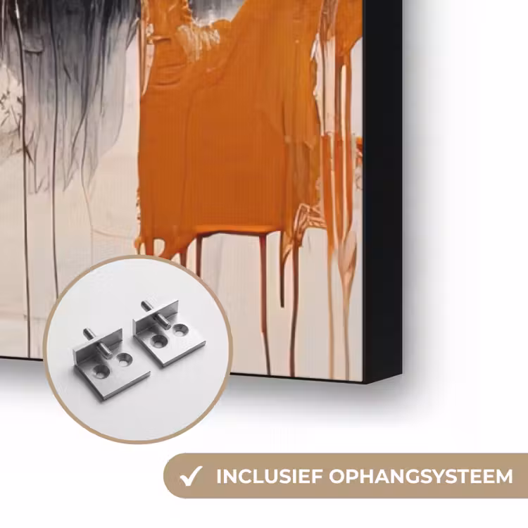 Art Frame - Verf - Roze - Oranje - Abstract - Kunst — 6