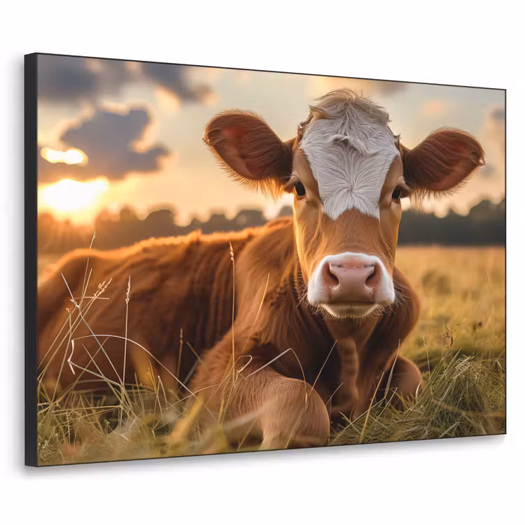 Art Frame - Koe - Dier - Weiland - Gras - Dieren - Natuur — 1