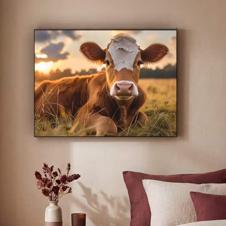 Art Frame - Koe - Dier - Weiland - Gras - Dieren - Natuur — 3