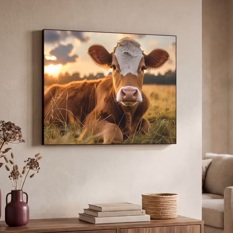 Art Frame - Koe - Dier - Weiland - Gras - Dieren - Natuur — 7