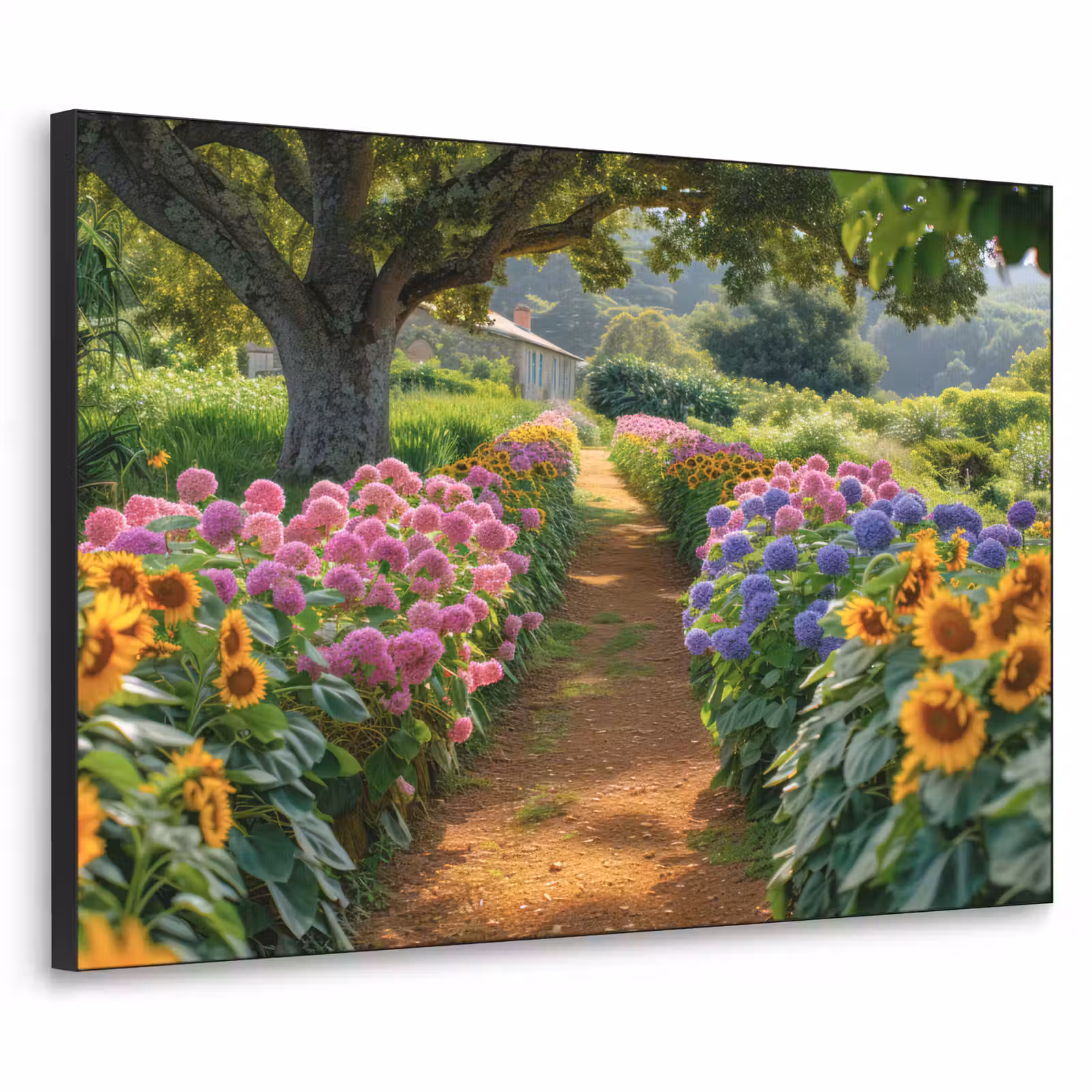 Art Frame - Bloemen - Pad - Zonnebloemen - Tuin - Hortensia — 1