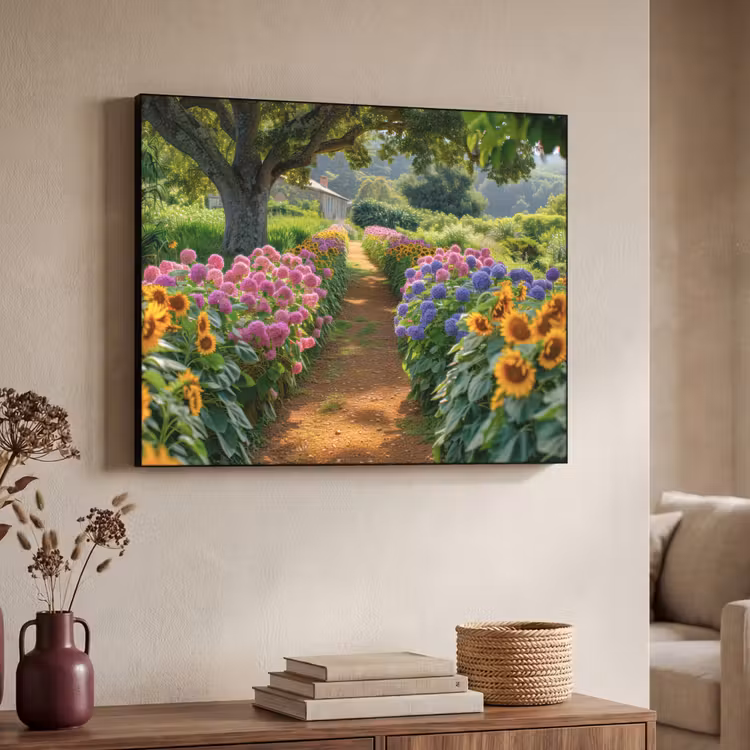 Art Frame - Bloemen - Pad - Zonnebloemen - Tuin - Hortensia — 7