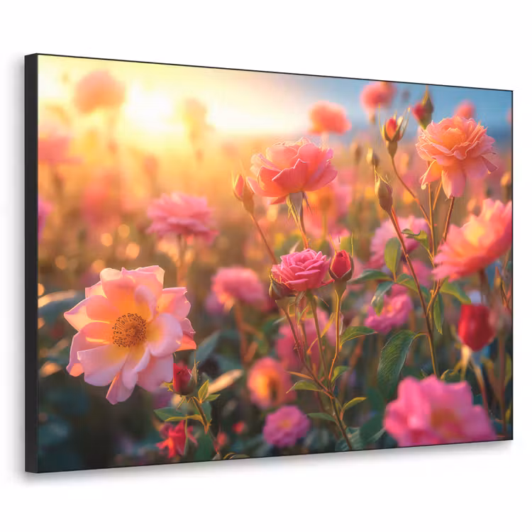 Art Frame - Bloemen - Rozen - Natuur - Roze - Bloem — 1