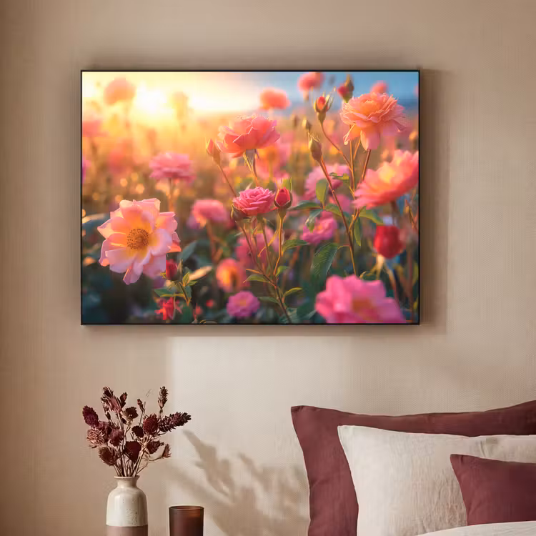 Art Frame - Bloemen - Rozen - Natuur - Roze - Bloem — 3