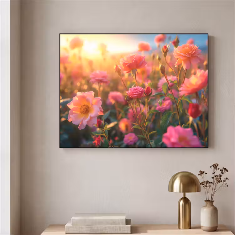 Art Frame - Bloemen - Rozen - Natuur - Roze - Bloem — 5