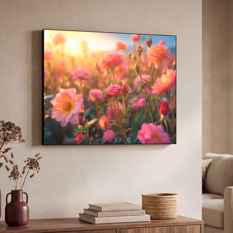 Art Frame - Bloemen - Rozen - Natuur - Roze - Bloem — 7