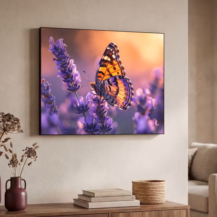 Art Frame - Bloemen - Vlinder - Lavendel - Bloem - Natuur — 7