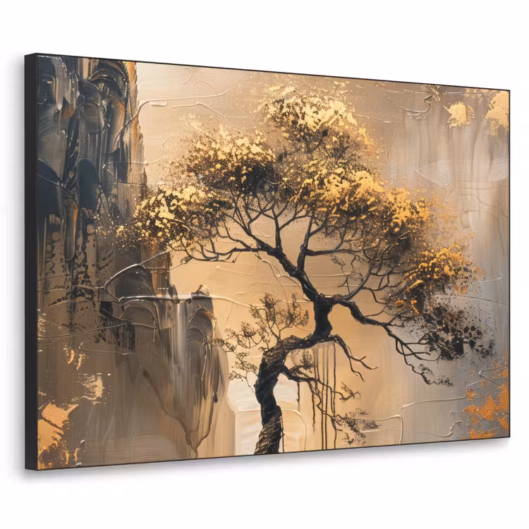 Art Frame - Boom - Goud - Landschap - Verf — 1