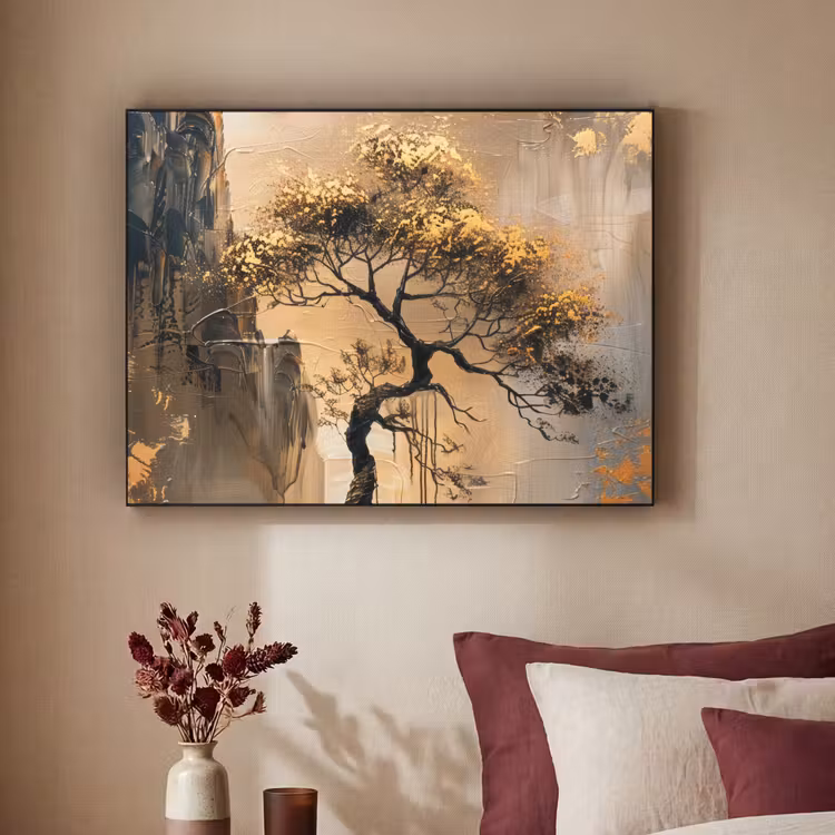Art Frame - Boom - Goud - Landschap - Verf — 3