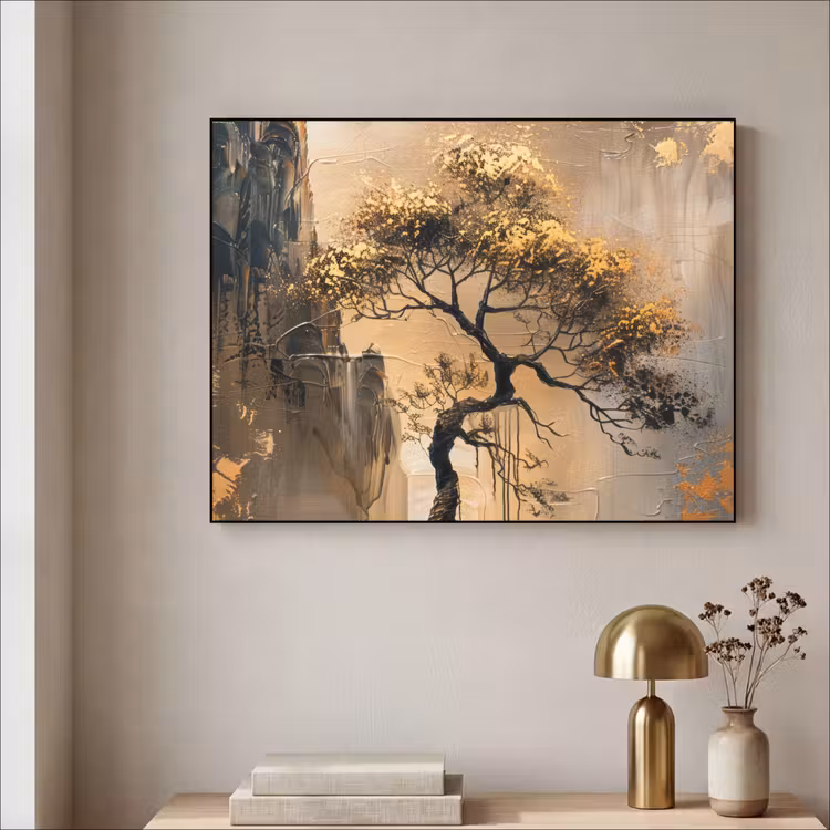 Art Frame - Boom - Goud - Landschap - Verf — 5