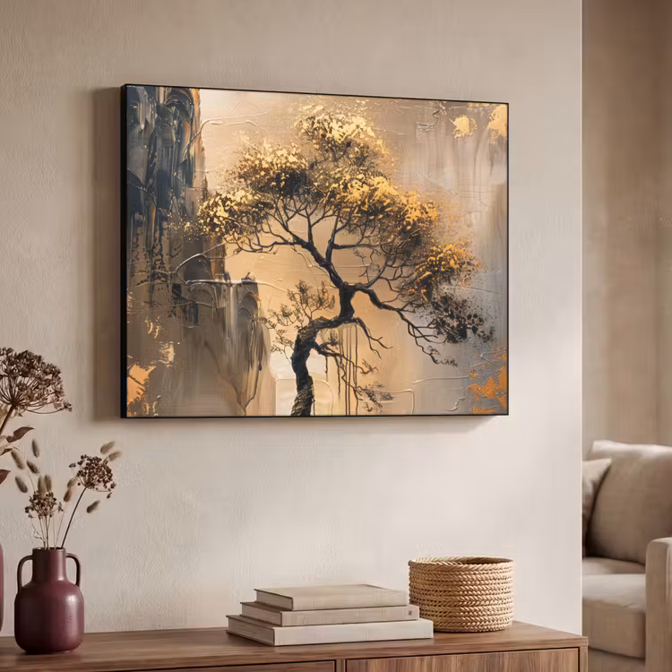 Art Frame - Boom - Goud - Landschap - Verf — 7