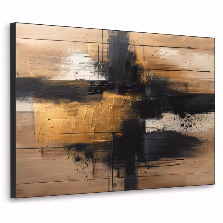 Art Frame - Modern - Zwart - Goud - Verf — 1
