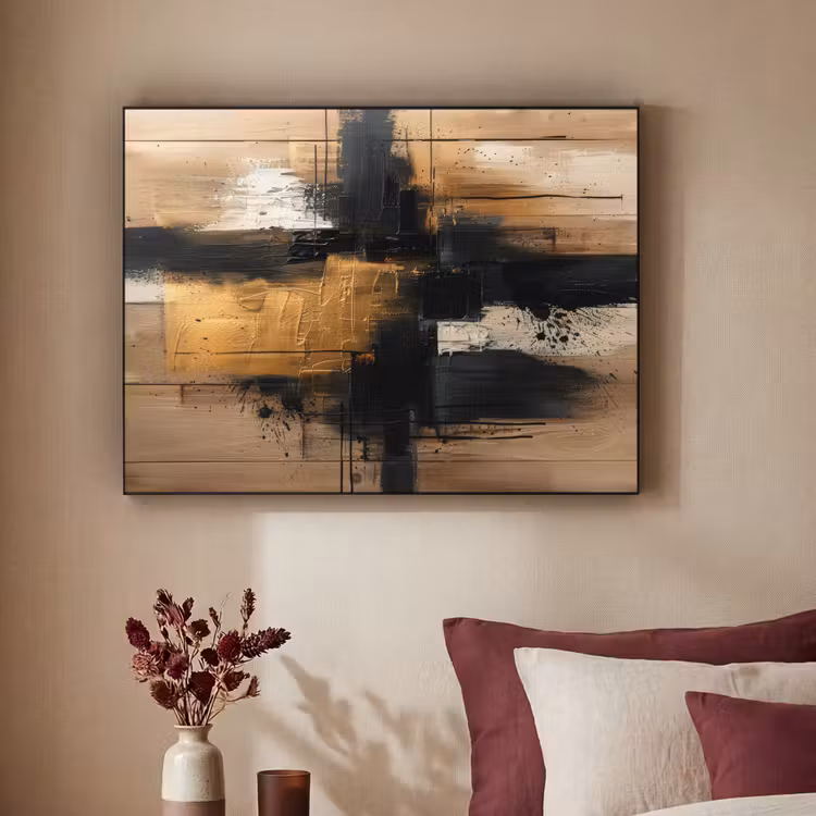 Art Frame - Modern - Zwart - Goud - Verf — 3