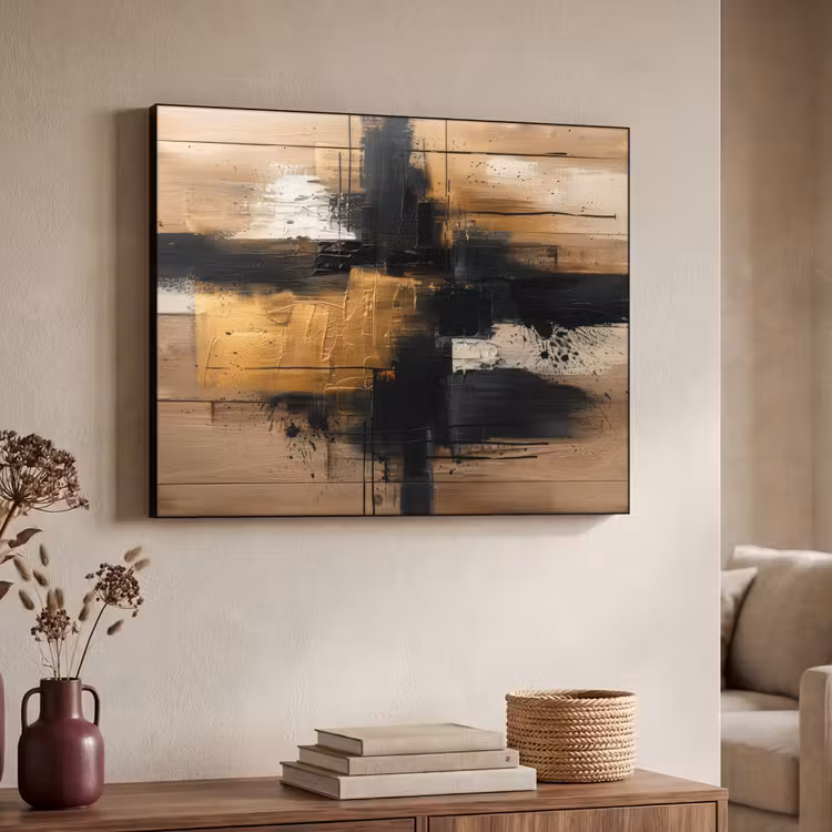 Art Frame - Modern - Zwart - Goud - Verf — 7