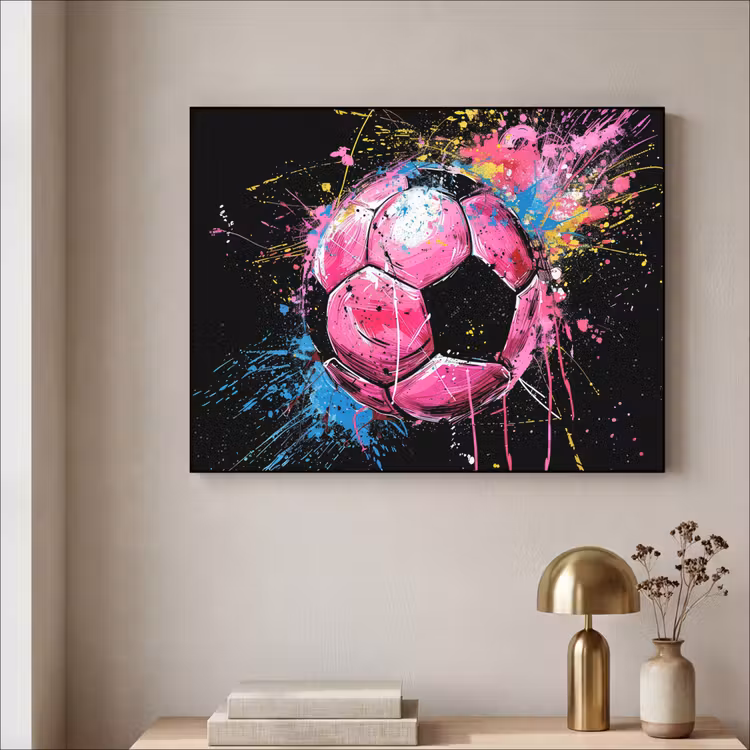Art Frame - Graffiti - Sport - Voetbal - Bal - Roze — 5