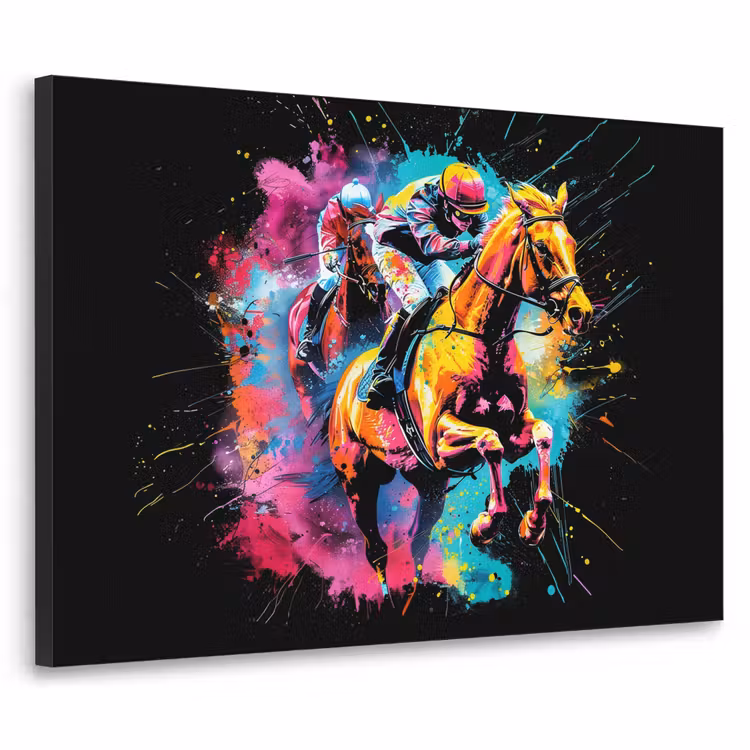 Art Frame - Graffiti - Sport - Paard rensport - Paardrijden — 1