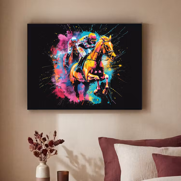 Art Frame - Graffiti - Sport - Paard rensport - Paardrijden — 3