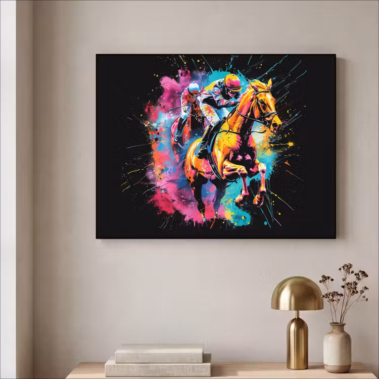 Art Frame - Graffiti - Sport - Paard rensport - Paardrijden — 5