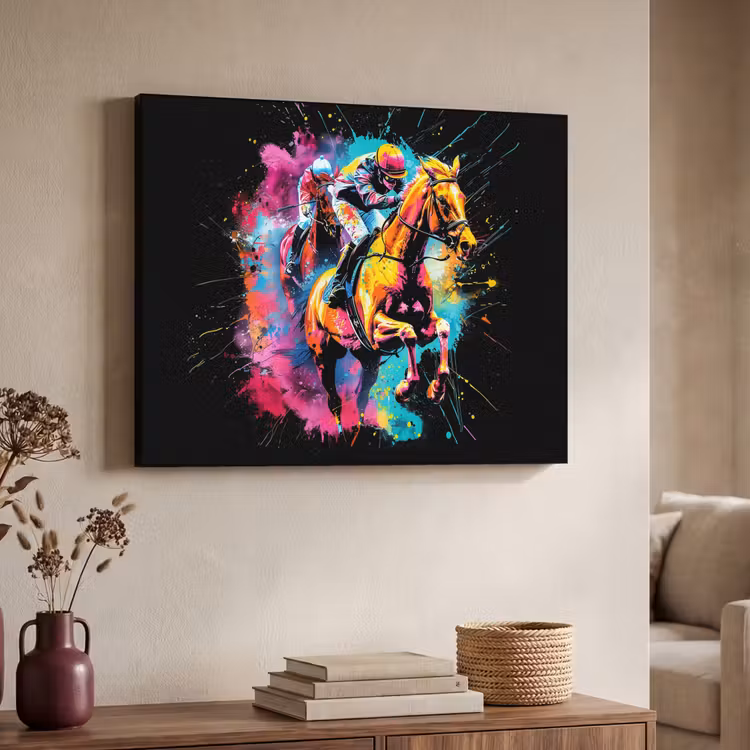 Art Frame - Graffiti - Sport - Paard rensport - Paardrijden — 7
