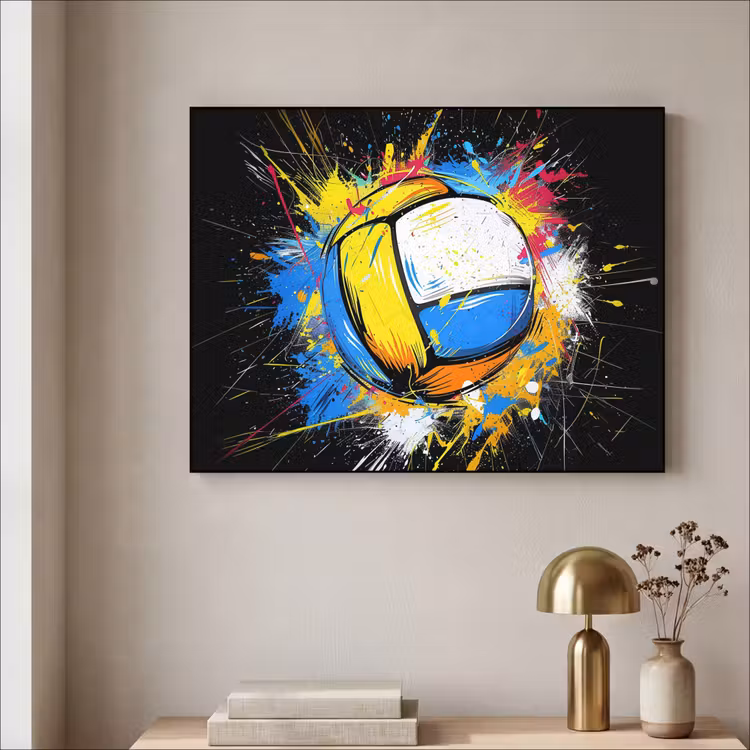 Art Frame - Graffiti - Sport - Volleybal - Bal — 5