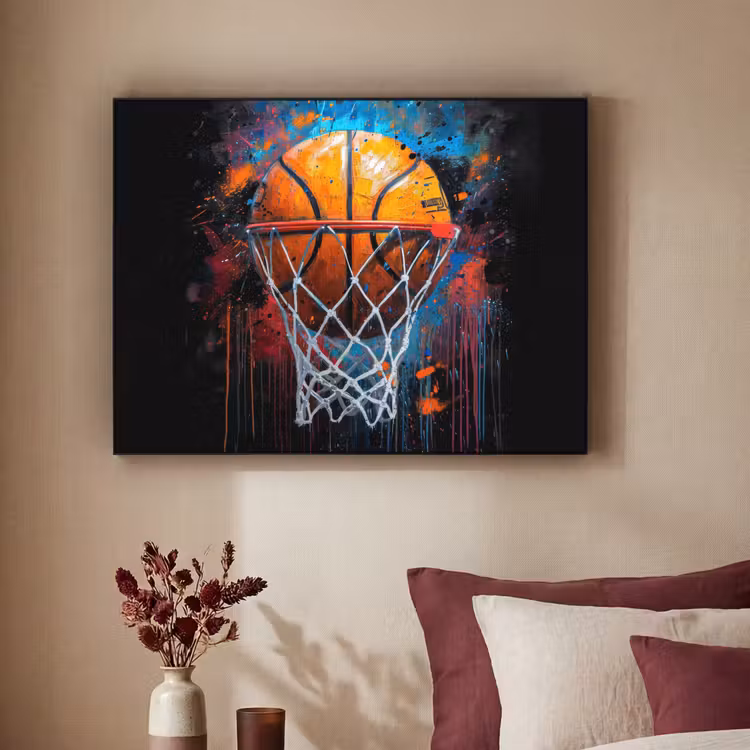 Art Frame - Graffiti - Basketbal - Sport - Zwart - Street art — 3