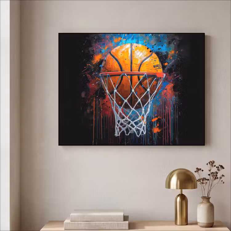 Art Frame - Graffiti - Basketbal - Sport - Zwart - Street art — 5