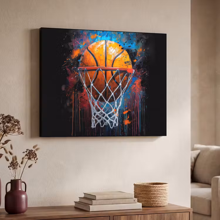 Art Frame - Graffiti - Basketbal - Sport - Zwart - Street art — 7